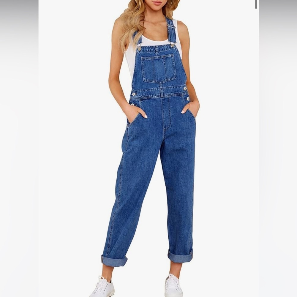 Bib Overalls Casual Stretch Adjustable Denim Jeans Pants Jumpsuits Women